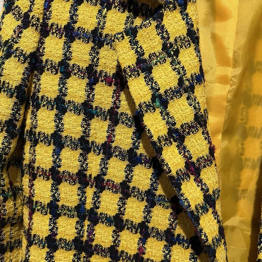 Vintage Don Caster Plaid Boucle Blazer Size 4 - Picture 5 of 9